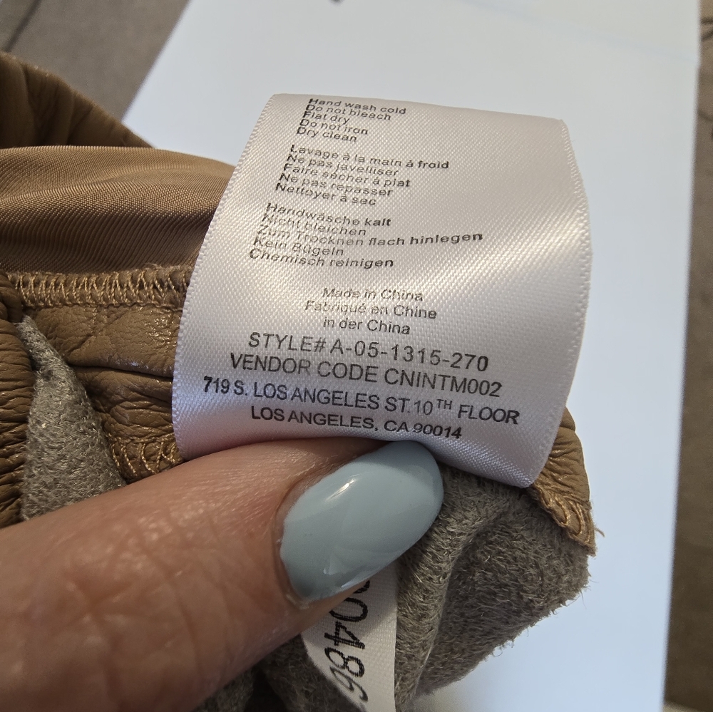 Anine Bing High Waist Shorts in Tan - Picture 11 of 11